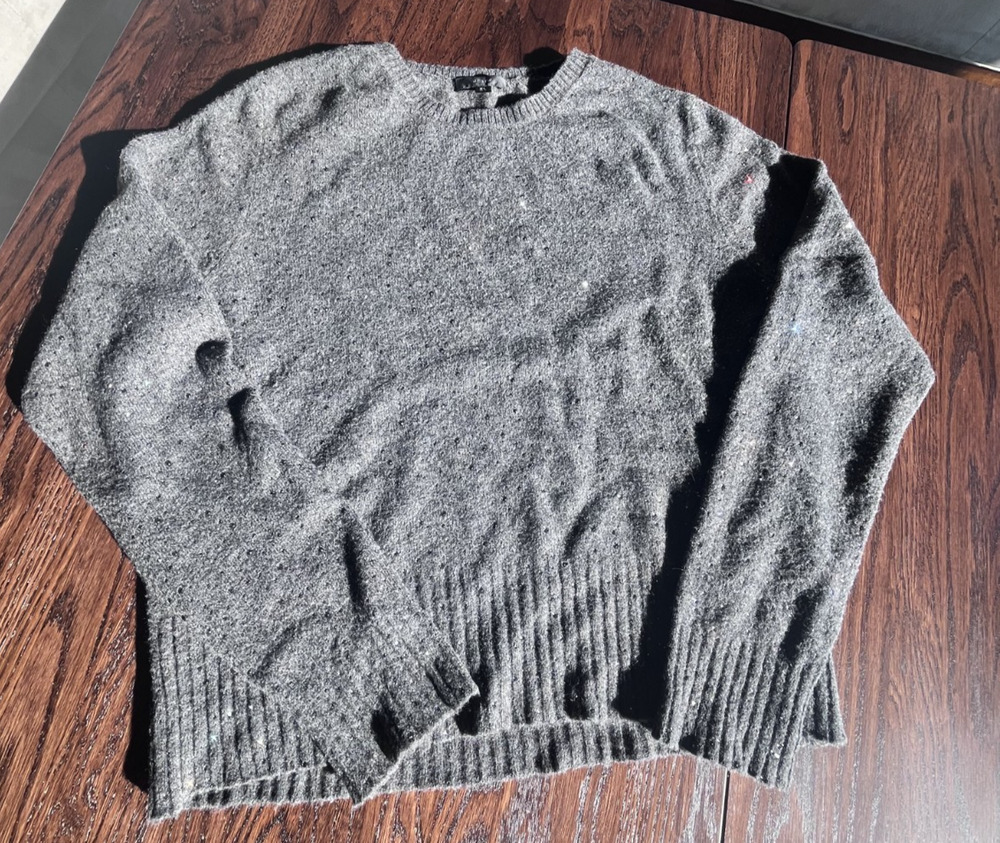 J Crew Gray Sweater with rhinestones - XL